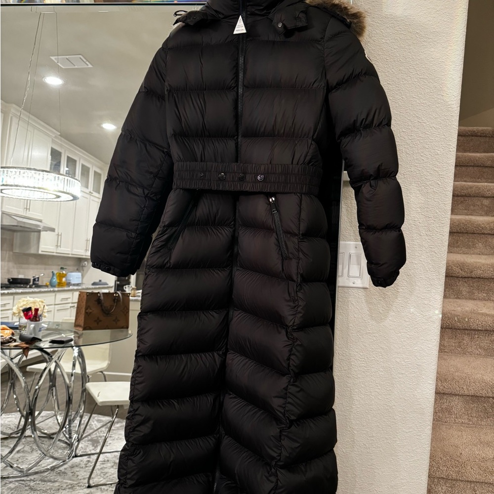 Moncler Fudson Black Long Puffer Coat